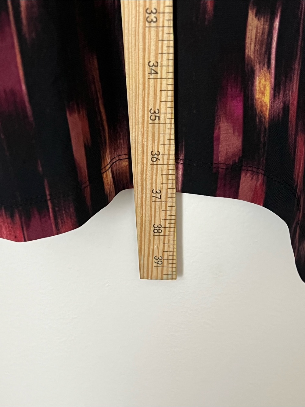 Harper Black Dress with Pink & Gold Brushstroke Pattern - Picture 6 of 6